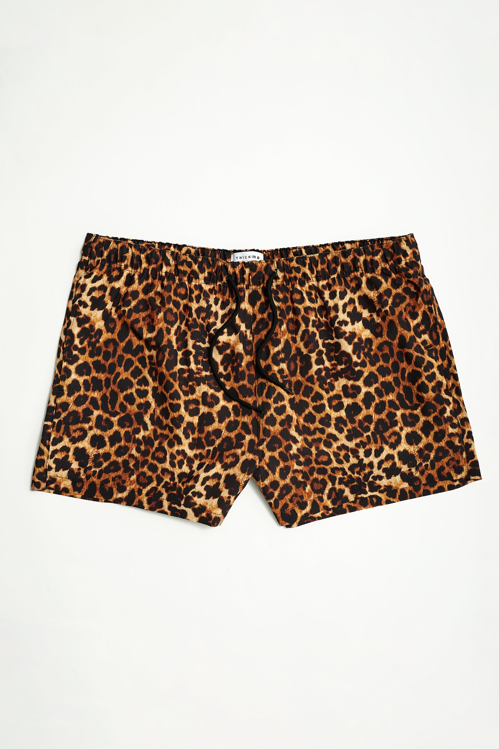 Plus Size Men's Leopard Swim Trunks | Relaxed Fit Volley Swim