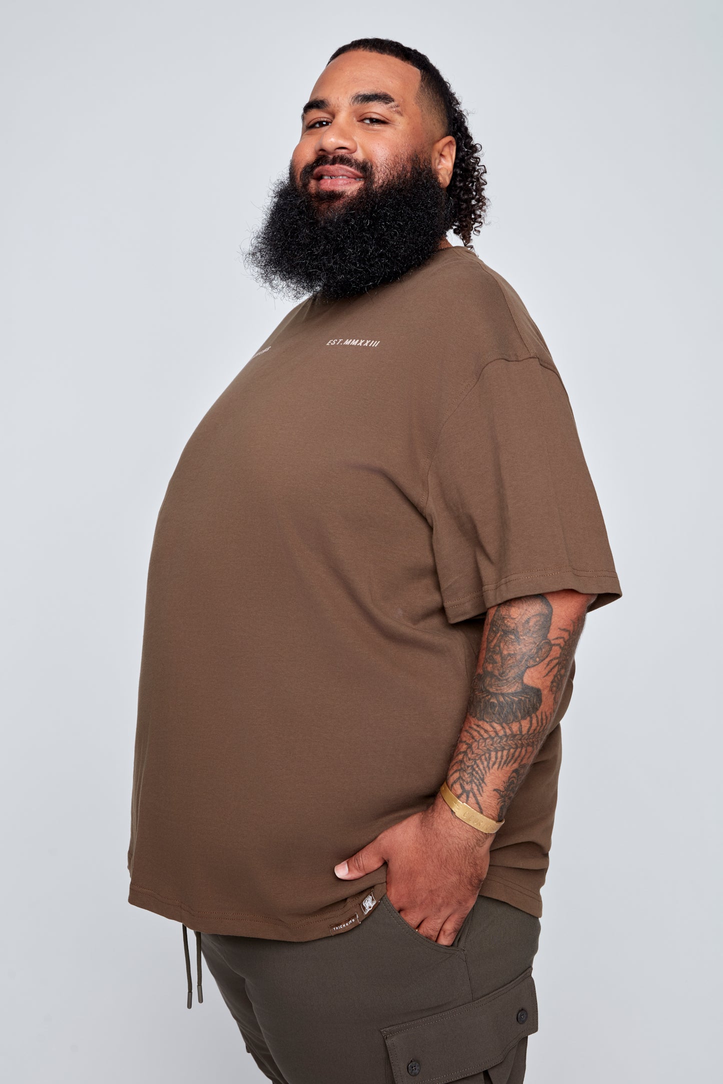 T-shirt graphique à col rond pour homme