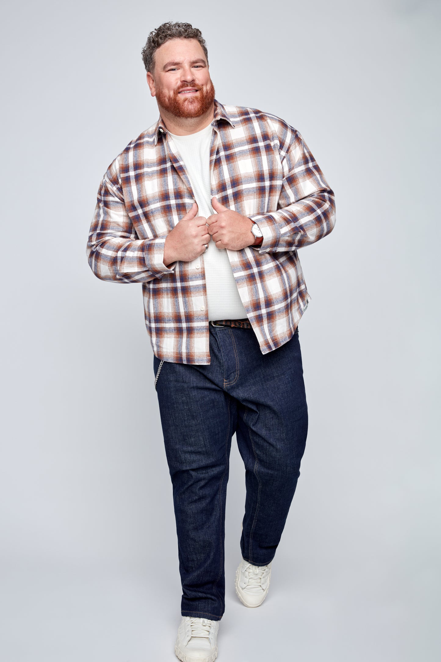 Men’s Boxy Fit Flannel Button-Front Shirt