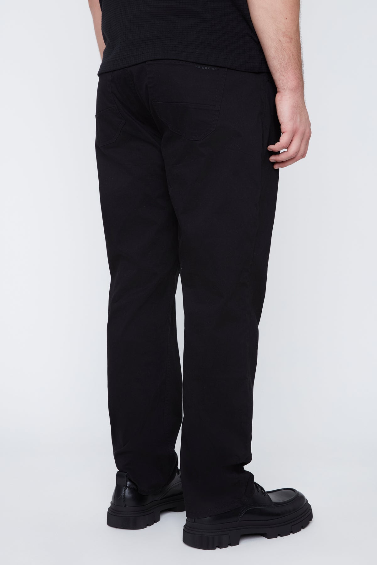 Pantalon 5 poches en satin de coton