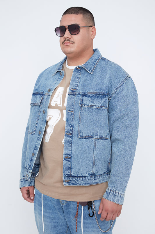 Veste en jean ample pour homme