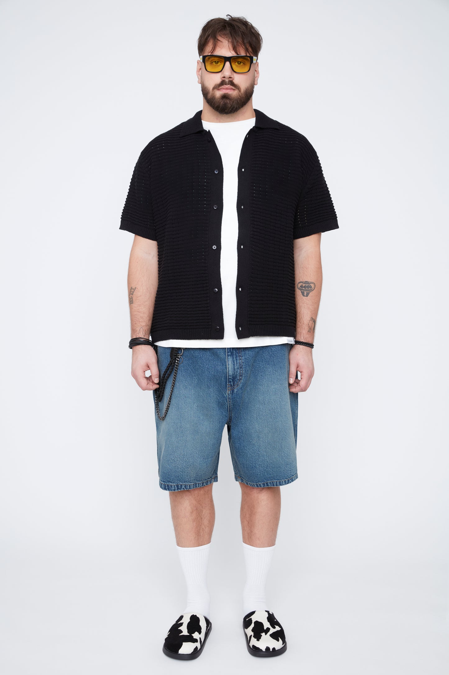 Men’s Button-Up Sweater Knit Shirt
