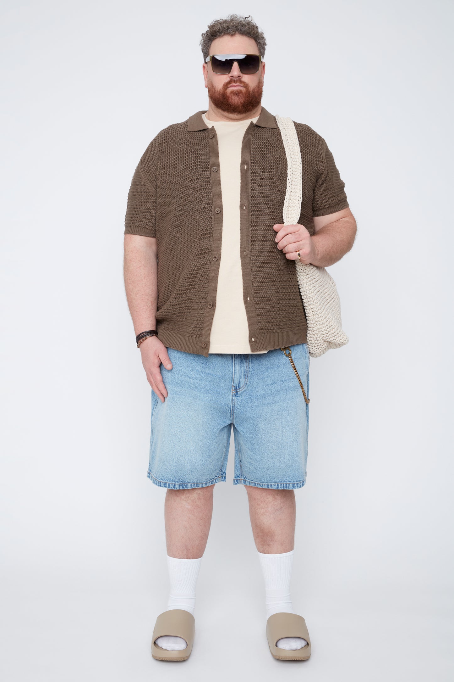 Men’s Plated Sweater Knit Shirt