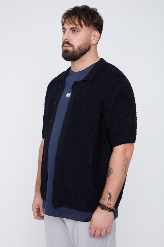 Chemise en maille plaquée pour homme