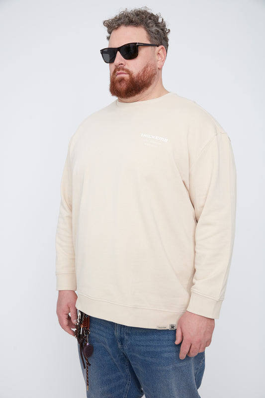 Sweat-shirt à col rond en molleton français pour homme