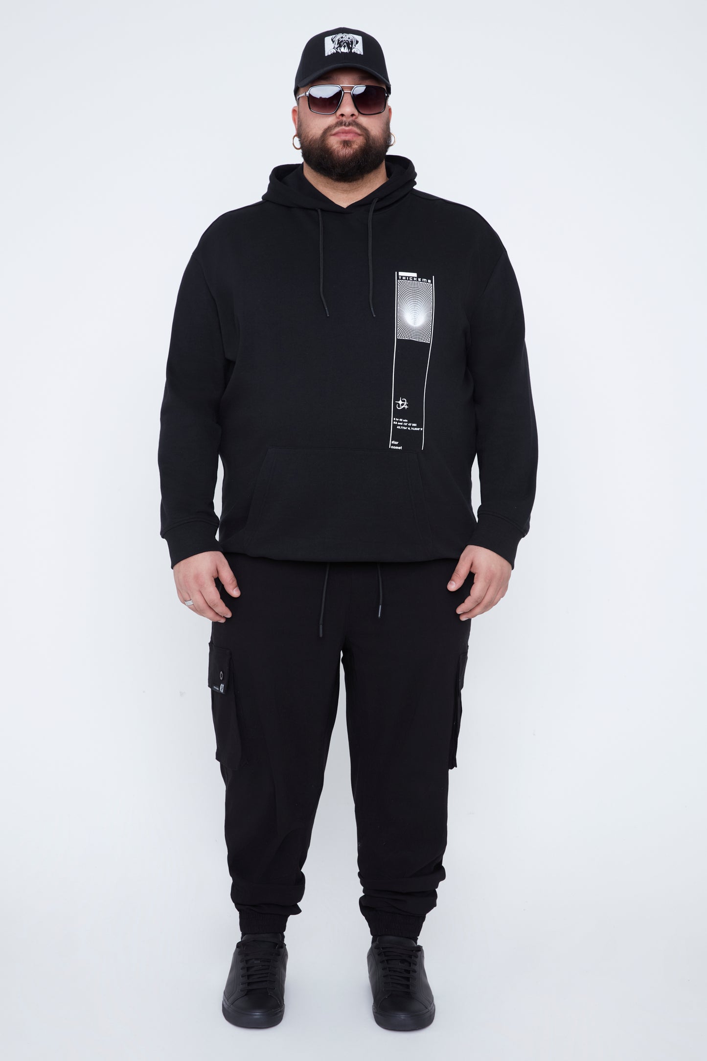 Sweat à capuche graphique en molleton français pour homme