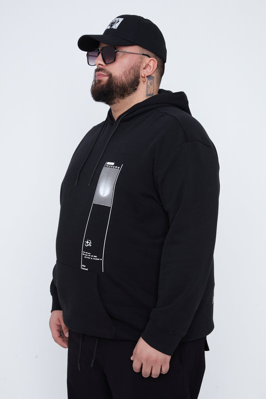 Sweat à capuche graphique en molleton français pour homme