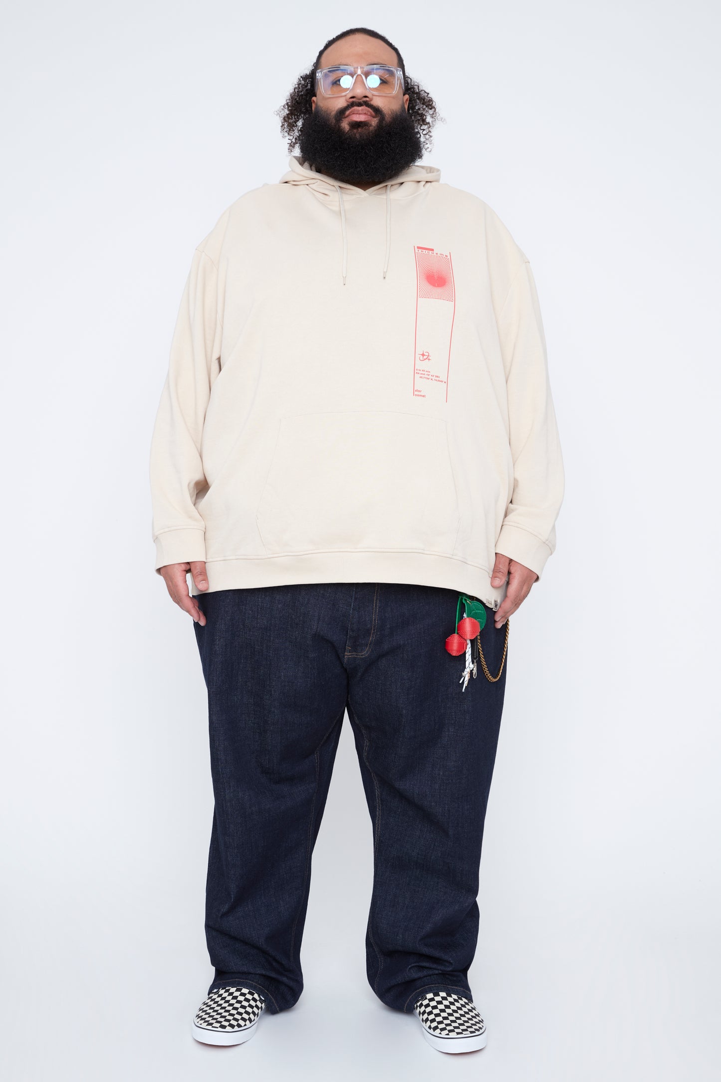 Sweat à capuche graphique en molleton français pour homme