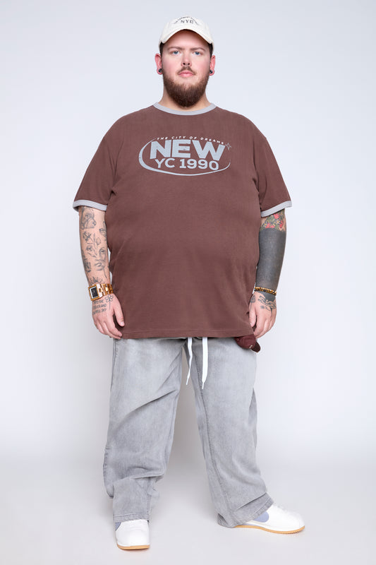 New YC 1990 Ringer Graphic Tee