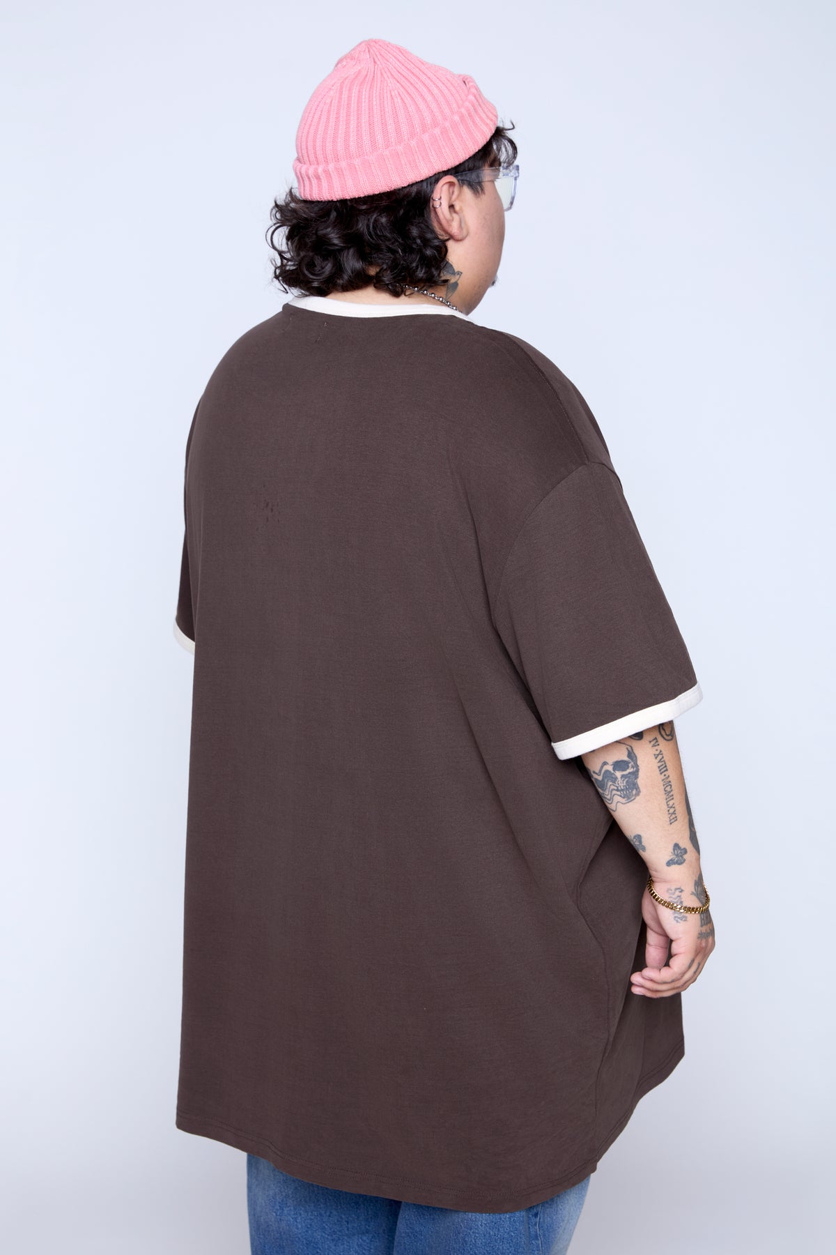 Contrast Ringer Crew Neck Tee