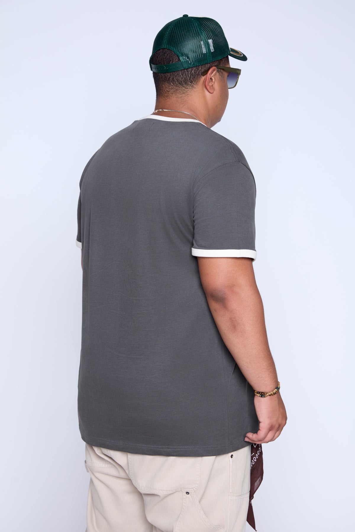 Contrast Ringer Crew Neck Tee