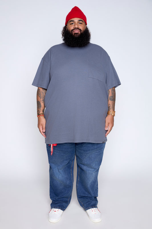 Textured Knit Pocket Tee
