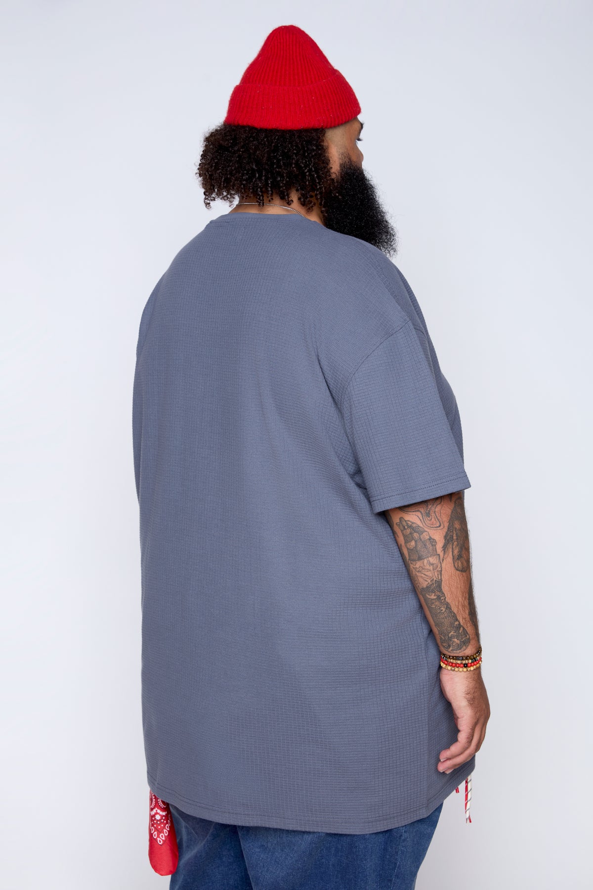 Textured Knit Pocket Tee