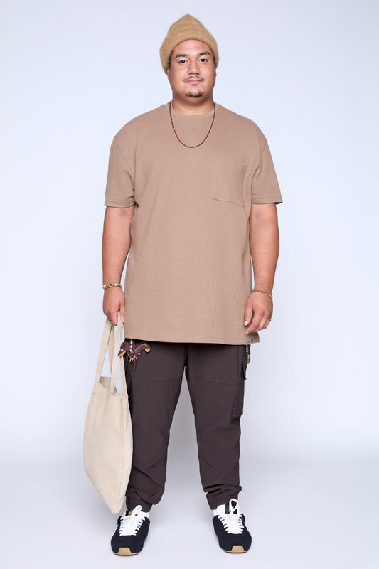 Textured Knit Pocket Tee