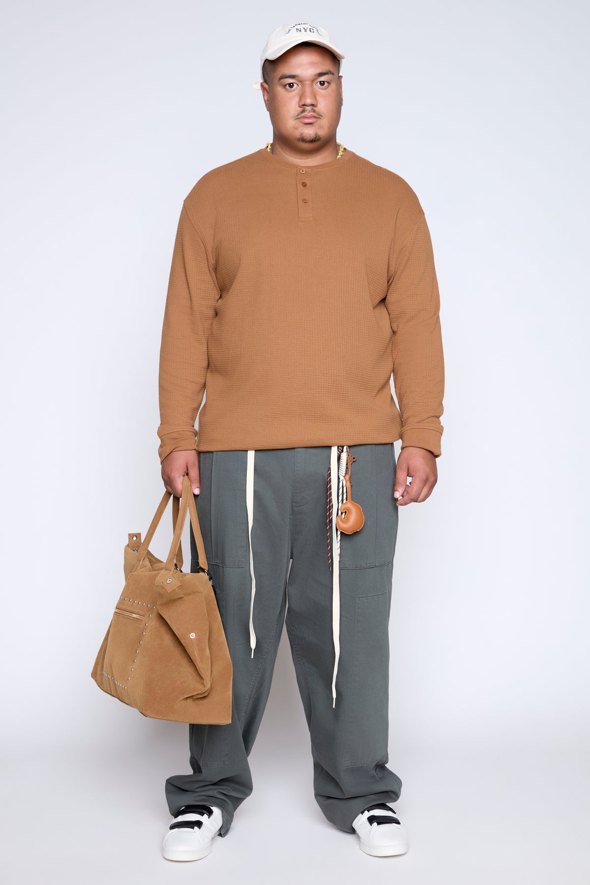 Textured Knit Long Sleeve Henley