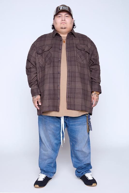 Twill Plaid Overshirt