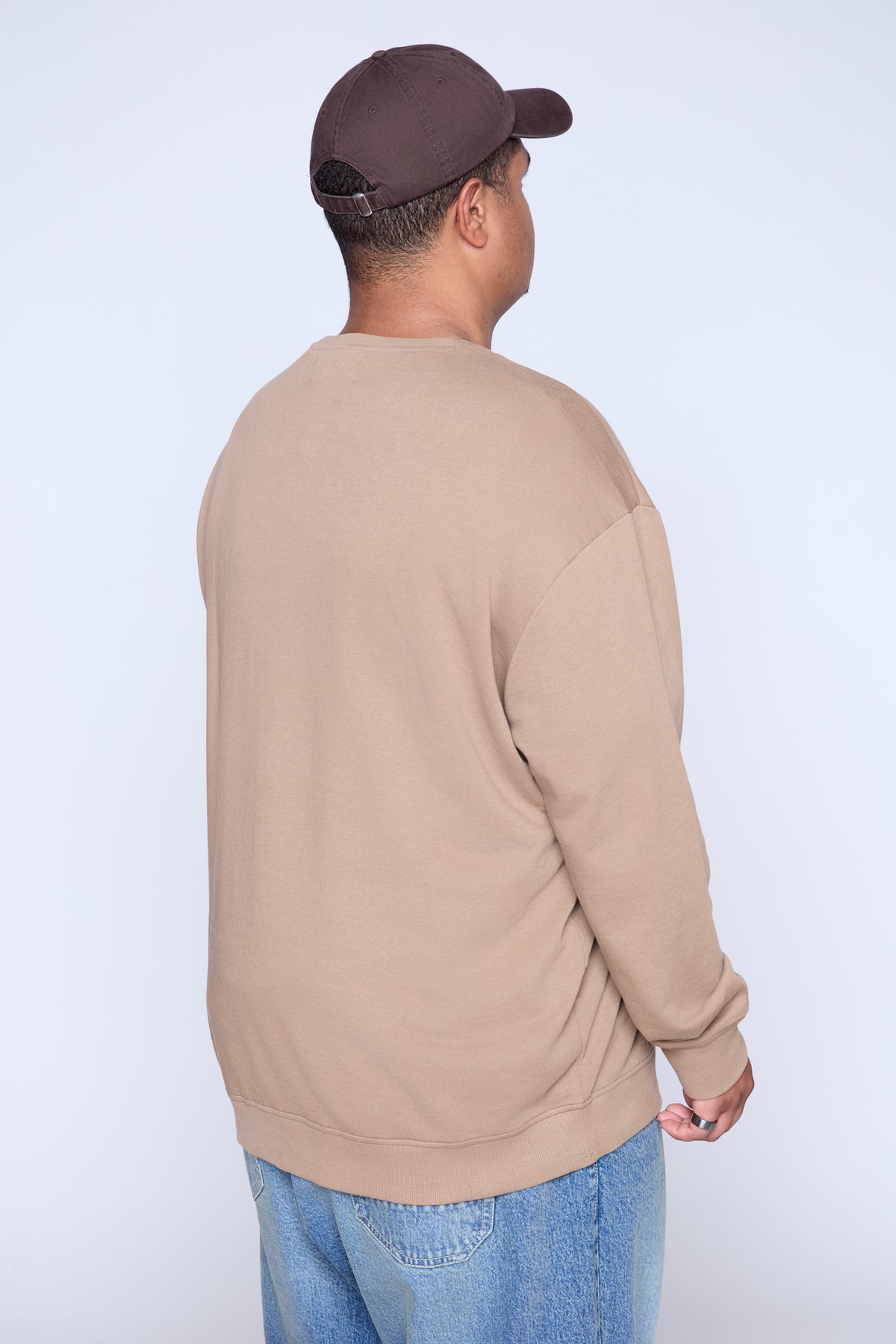 Sweat-shirt ras du cou en molleton délavé vintage