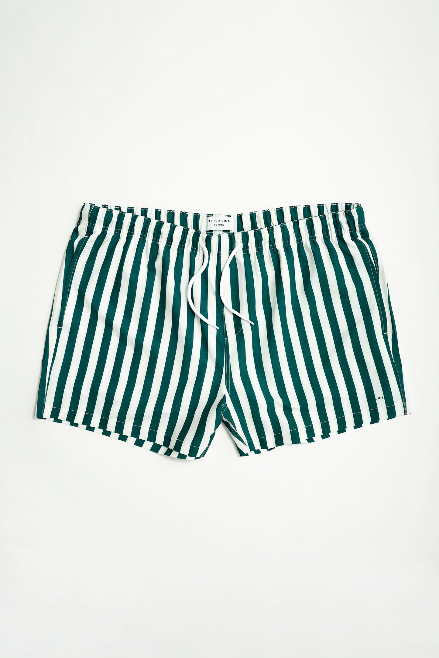 Short de bain pour homme en seersucker rayé