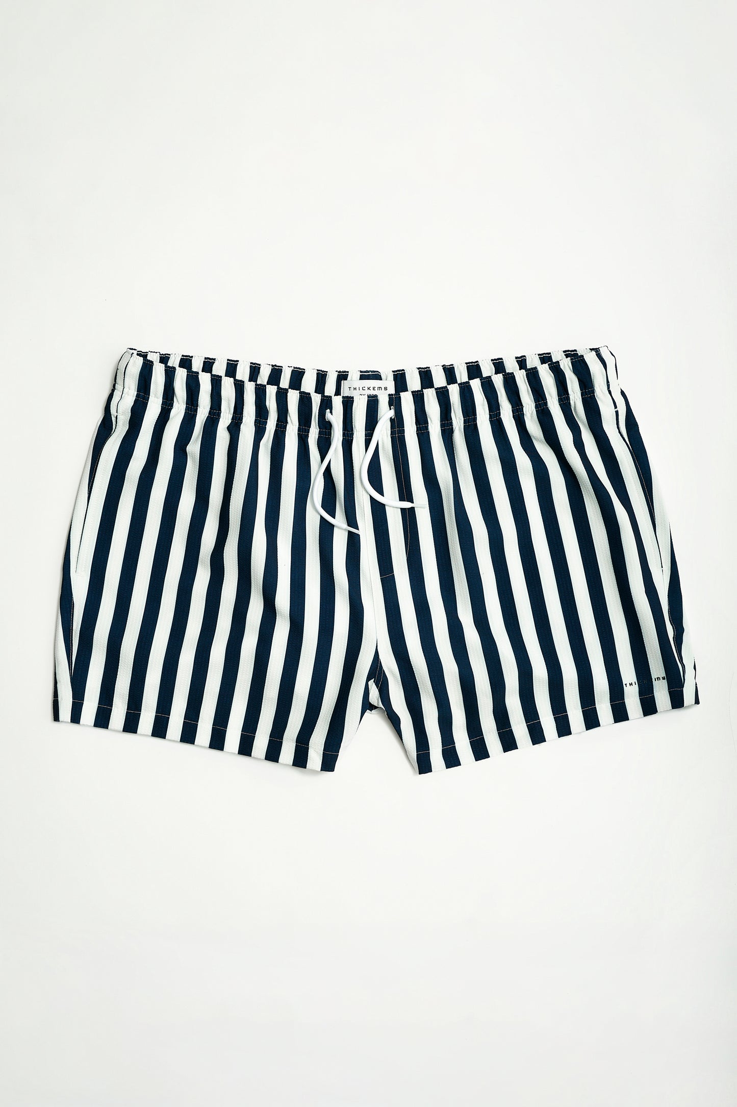 Short de bain pour homme en seersucker rayé