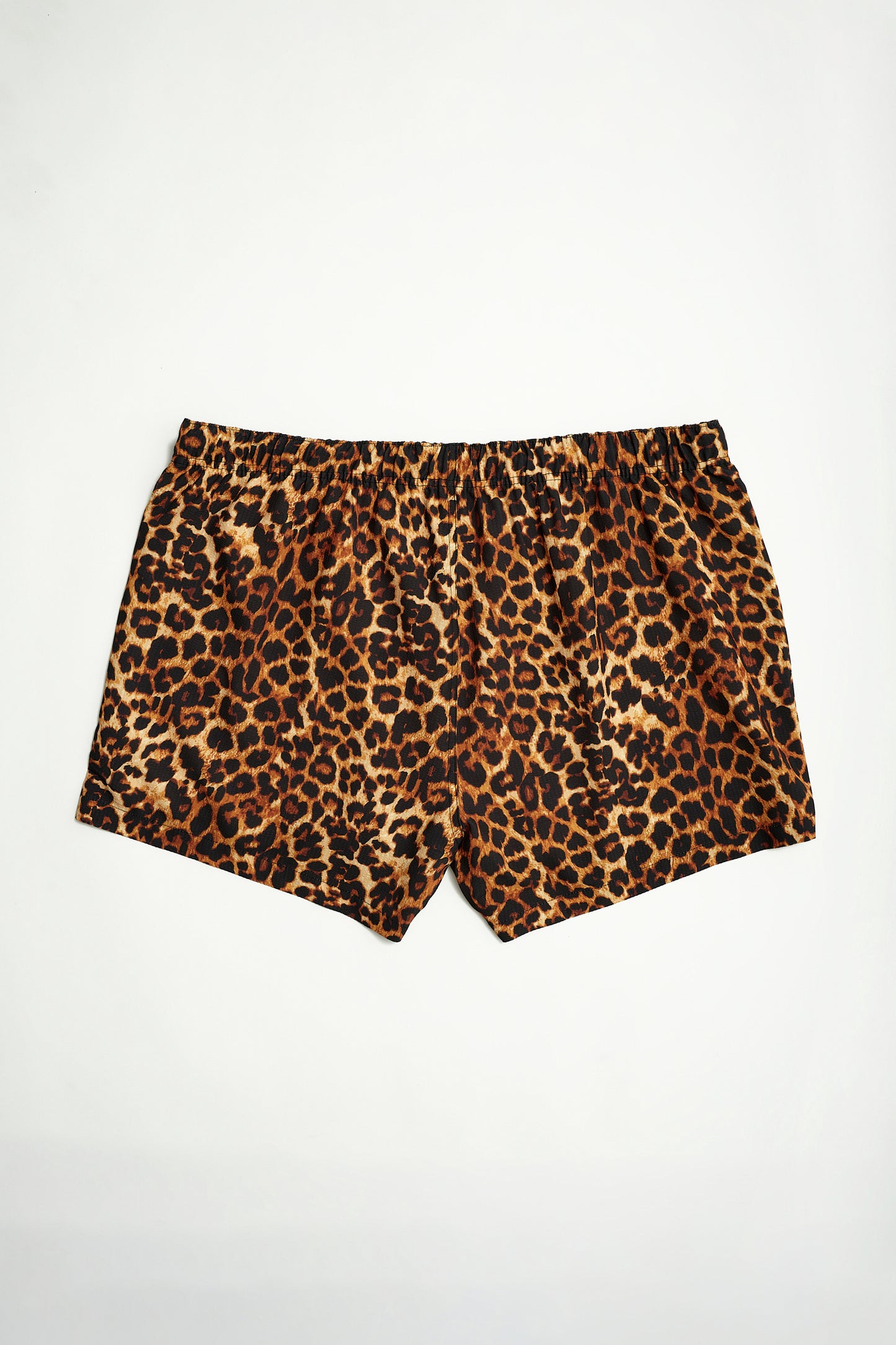 Short de bain seersucker imprimé léopard pour homme