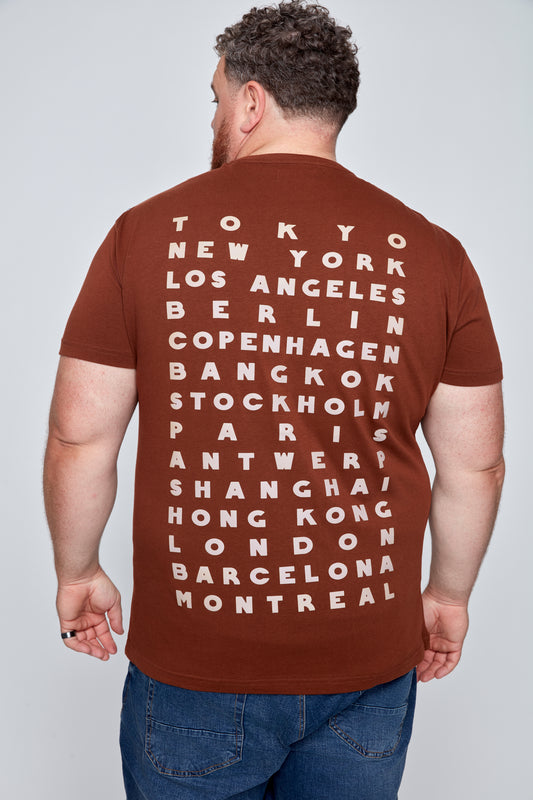 T-shirt graphique à col rond pour homme