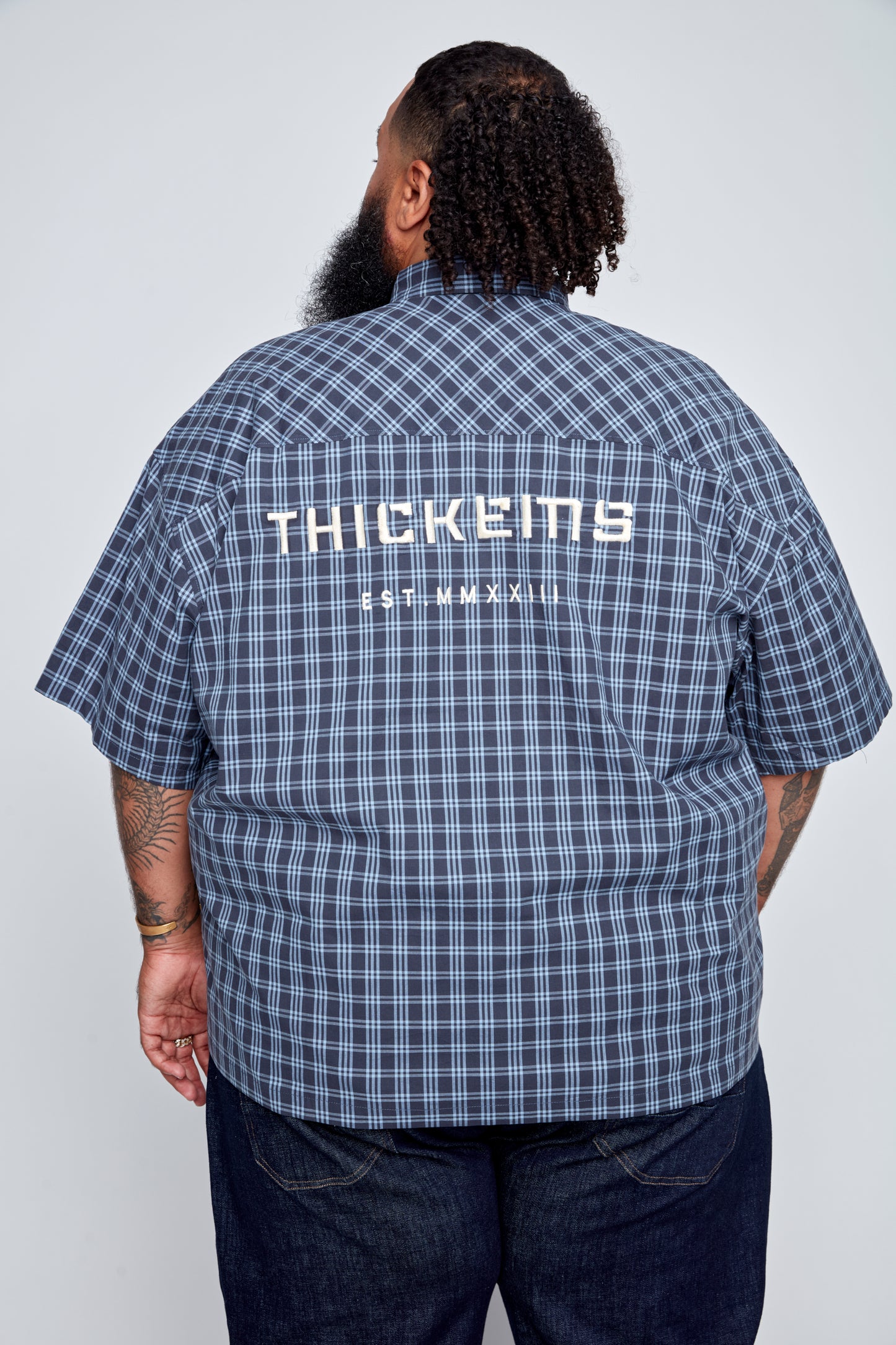 Men’s Boxy Fit Plaid Button-Front Shirt