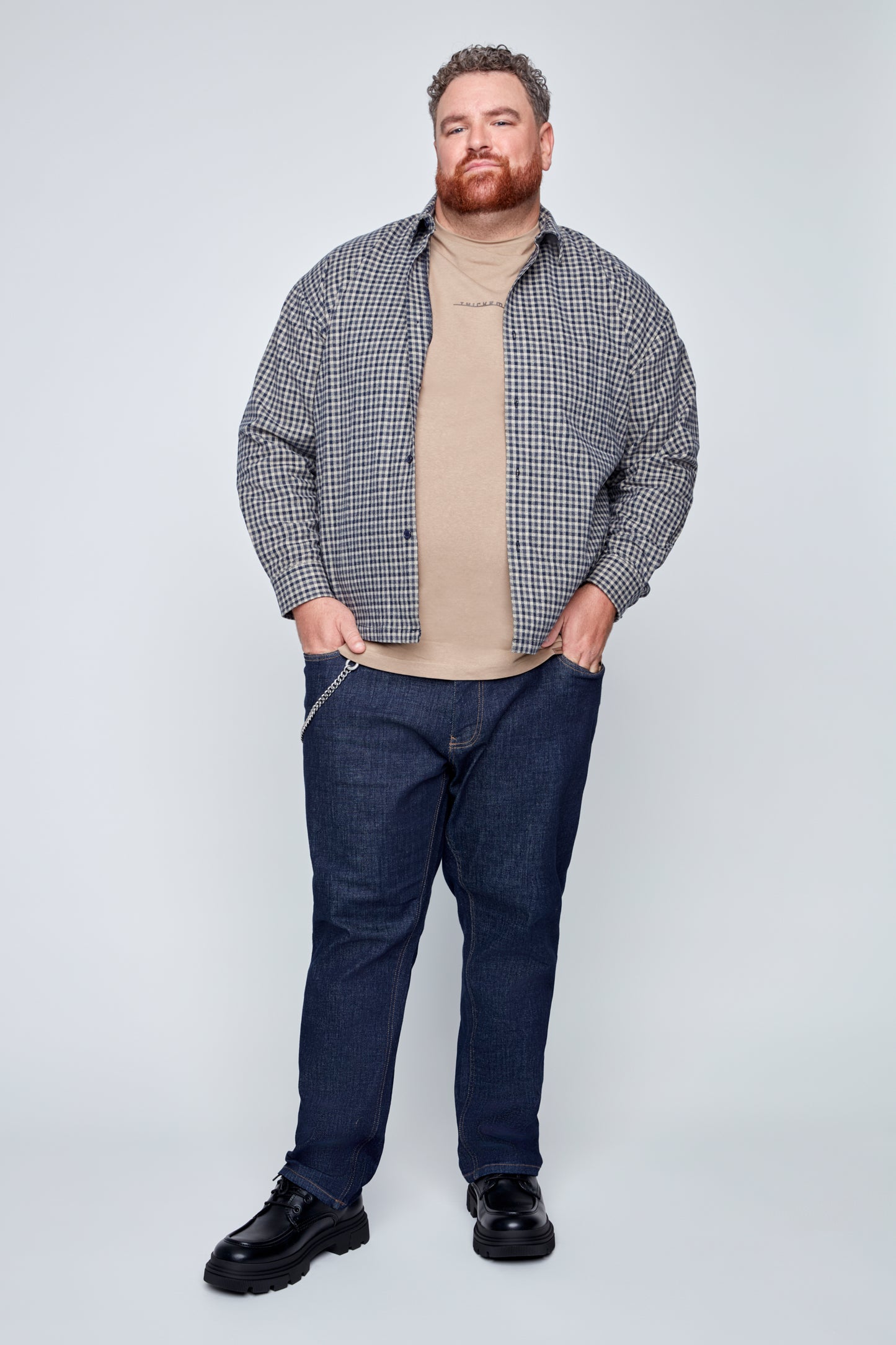 Men’s Boxy Fit Flannel Button-Front Shirt