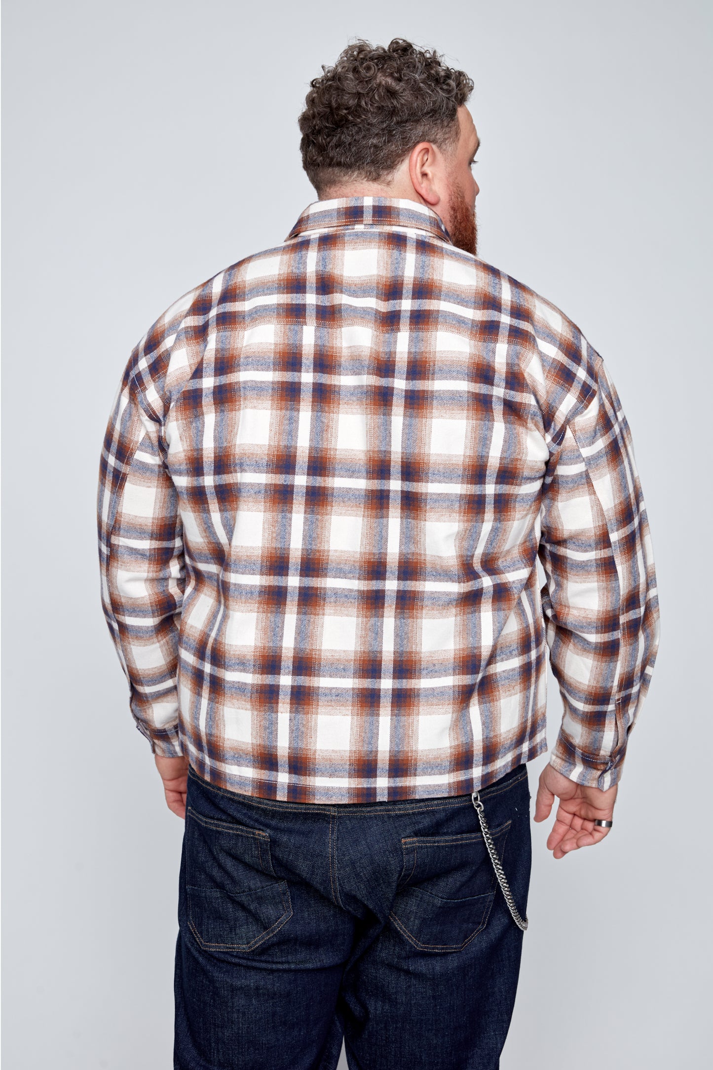 Men’s Boxy Fit Flannel Button-Front Shirt