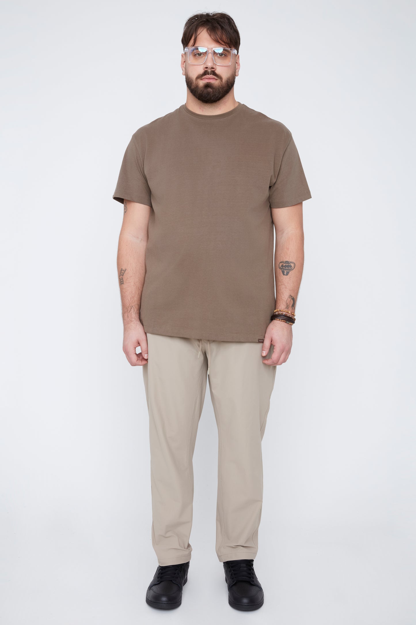 Pantalon à enfiler en maille chaîne pour homme