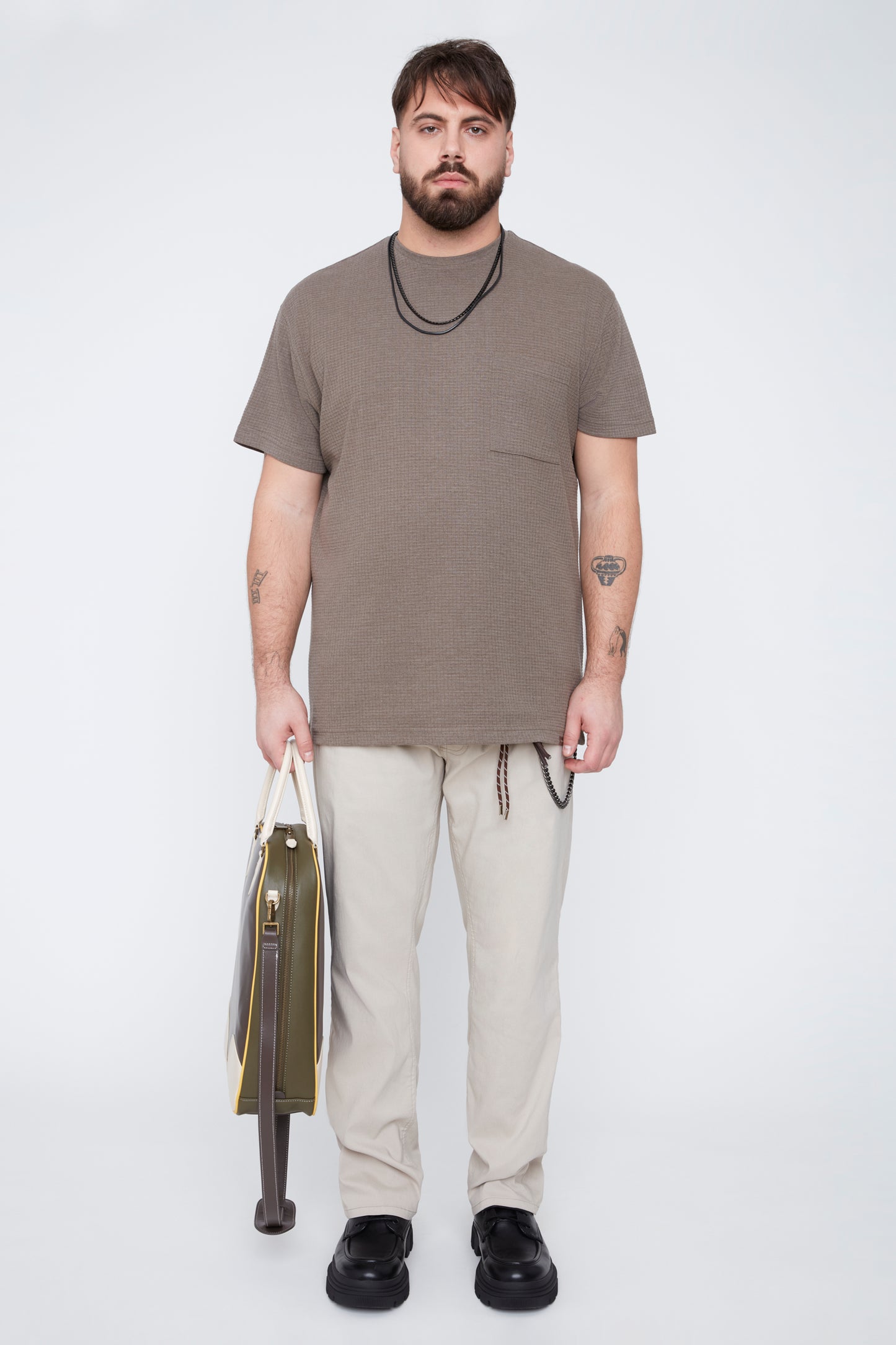 Pantalon uni 5 poches pour homme