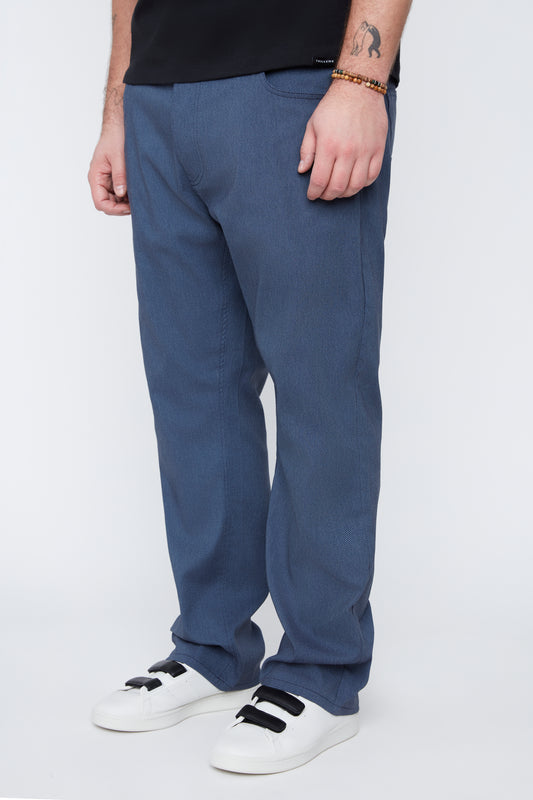 Pantalon texturé à 5 poches pour hommes