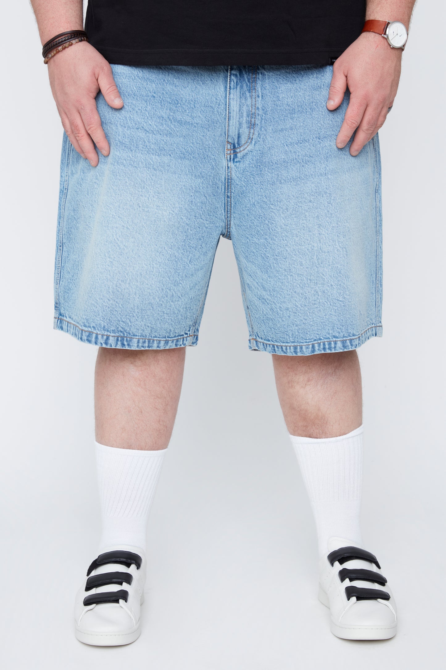 Jort en jean extensible confortable et décontracté pour homme