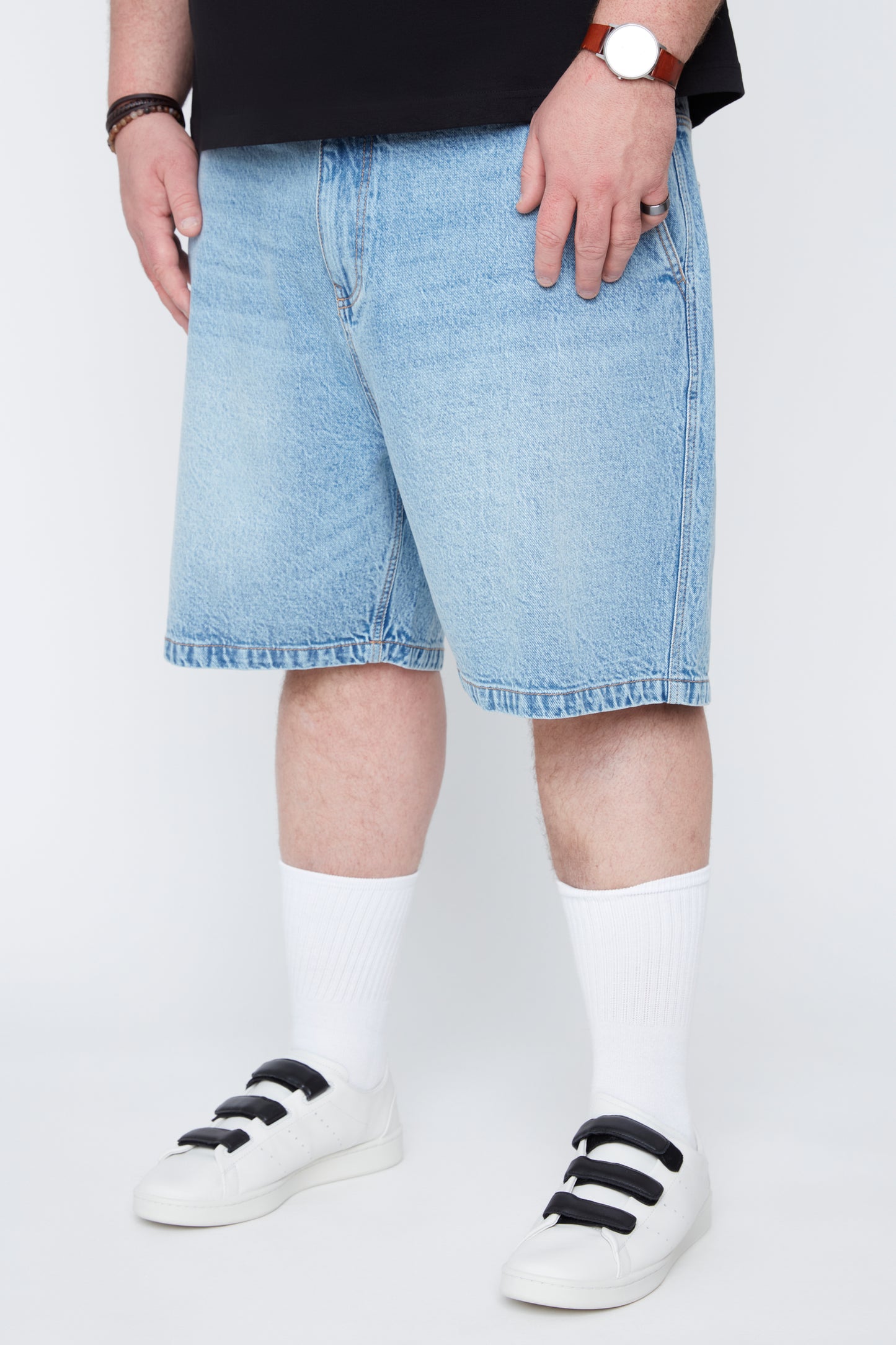 Jort en jean extensible confortable et décontracté pour homme