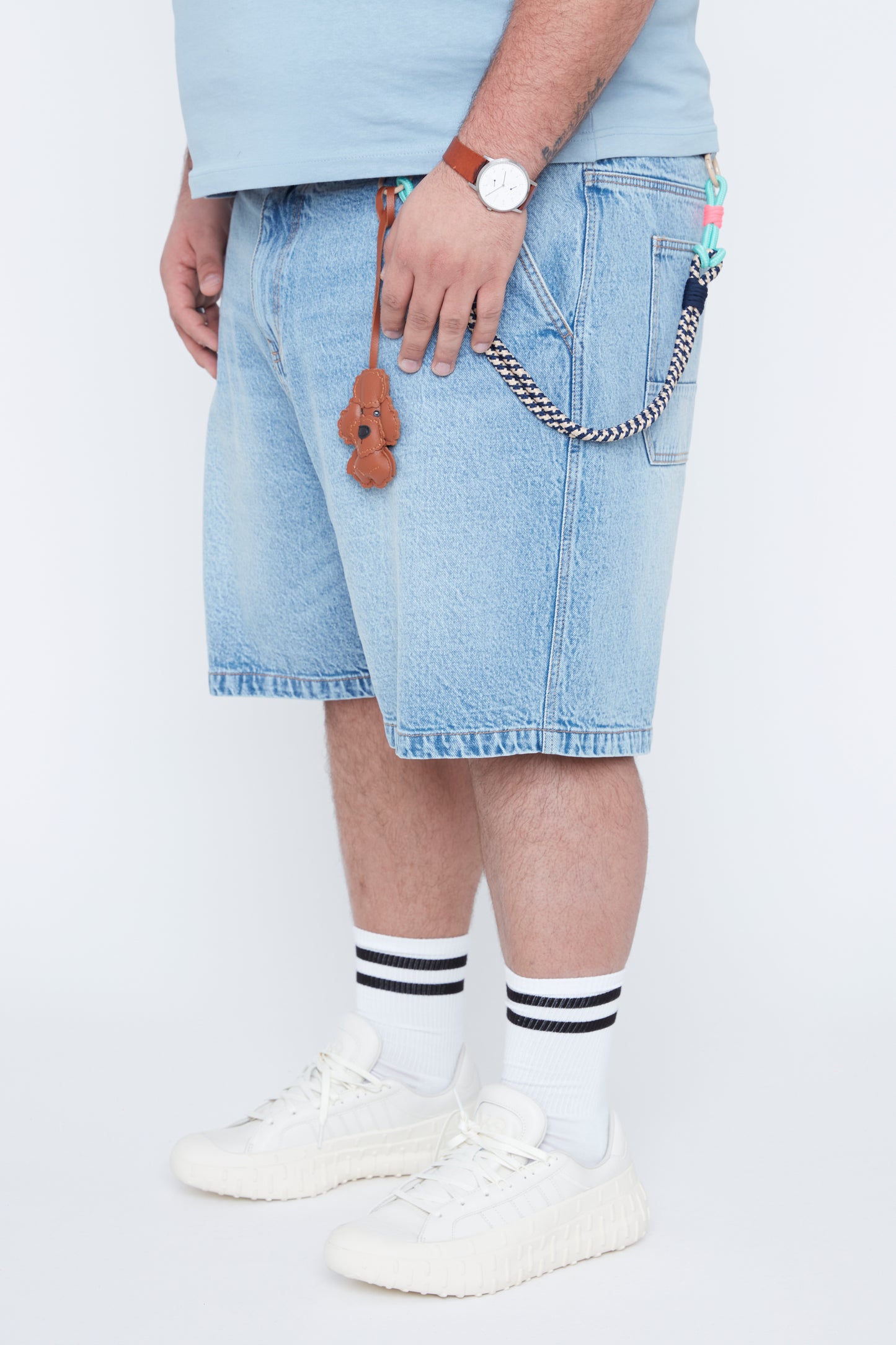 Jort en jean extensible confortable et décontracté pour homme