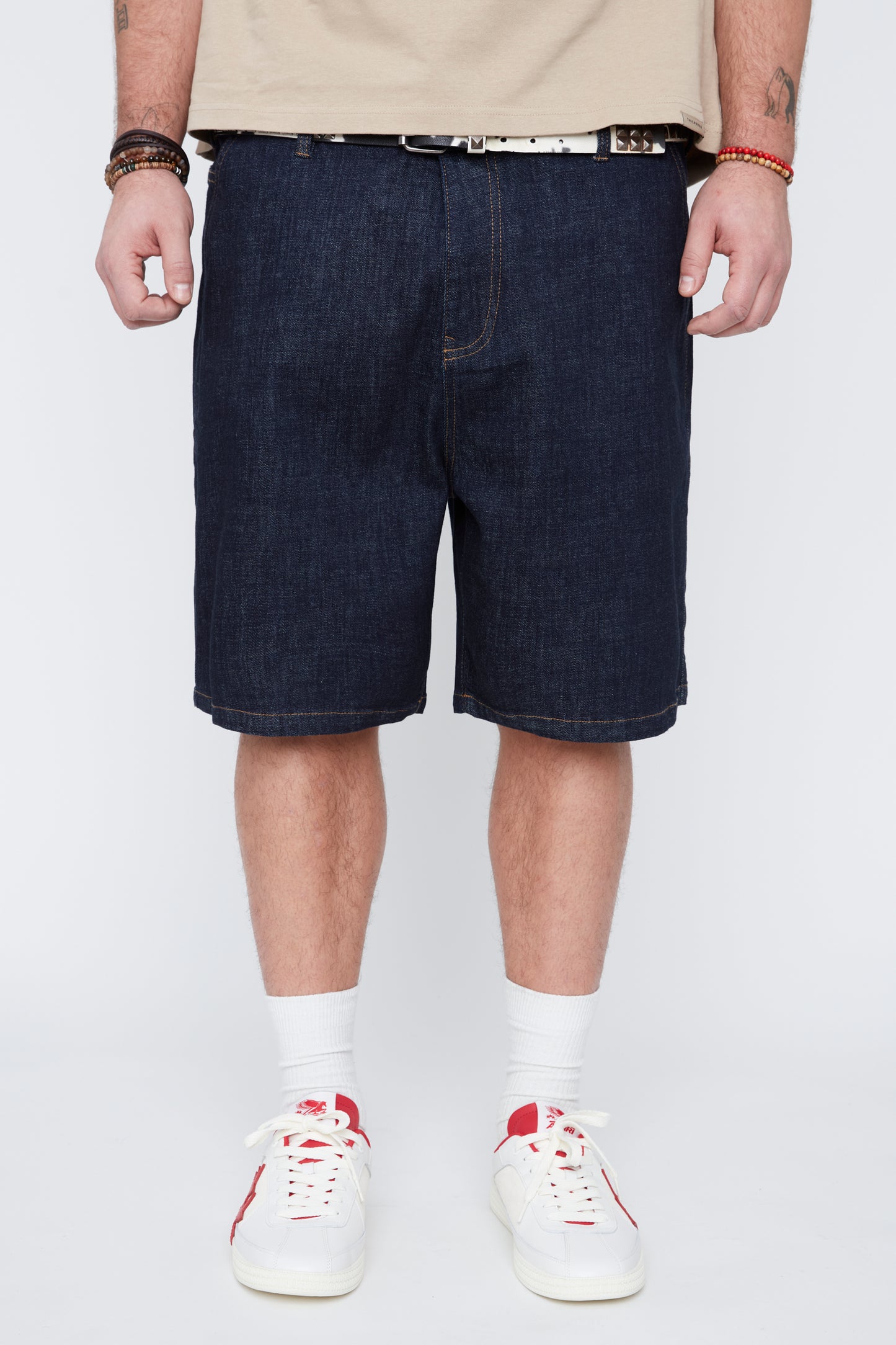 Jort en jean extensible confortable et ample pour homme