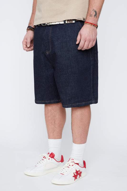 Jort en jean extensible confortable et ample pour homme
