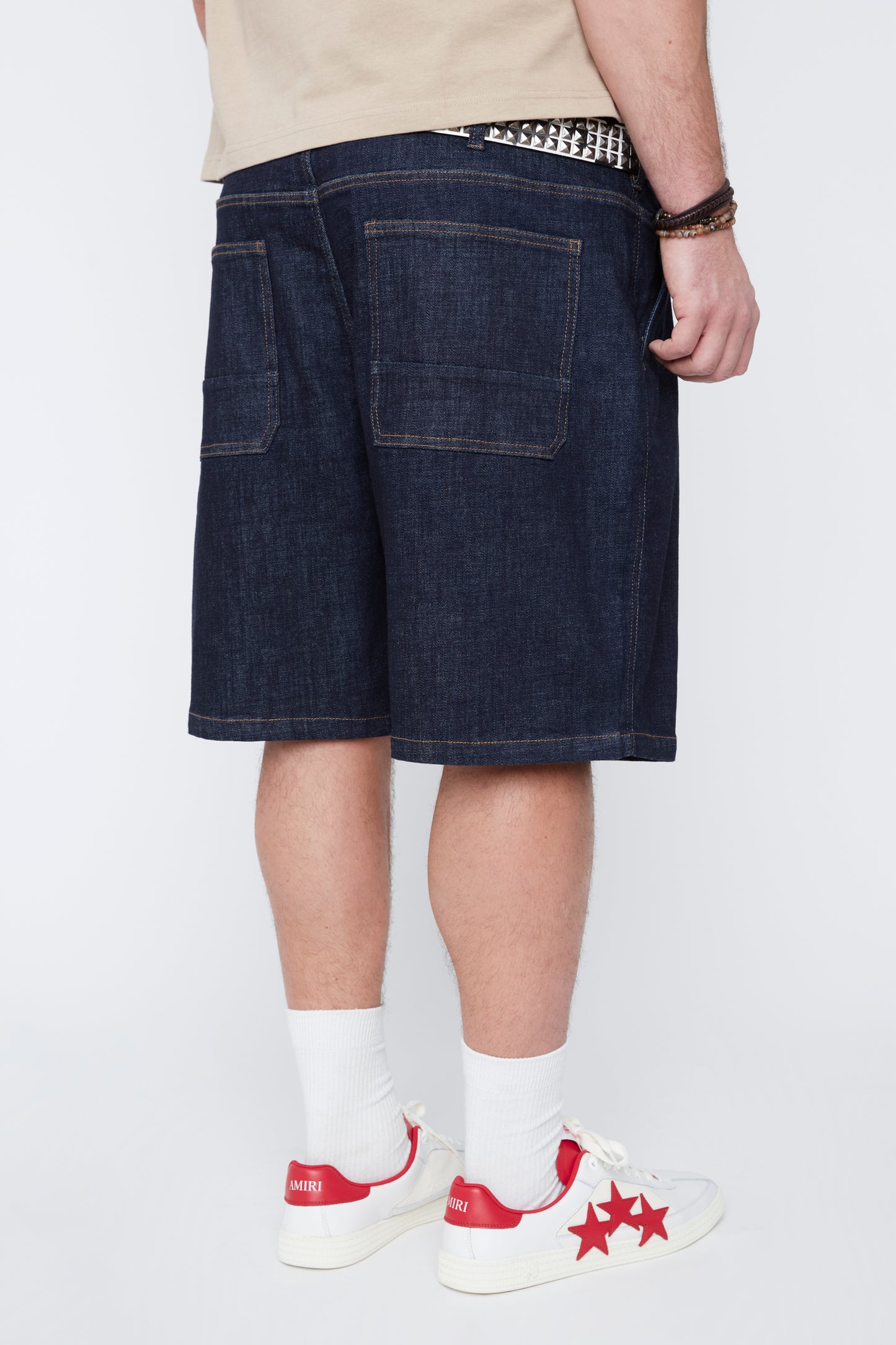 Jort en jean extensible confortable et ample pour homme