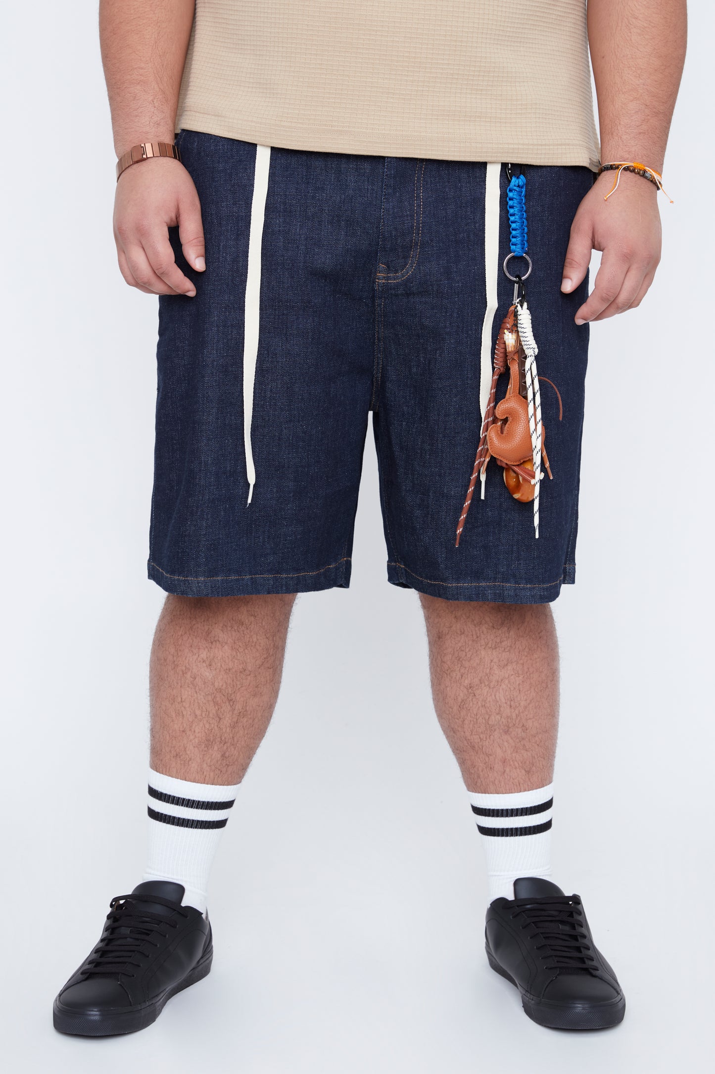 Jort en jean extensible confortable et ample pour homme