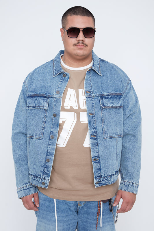 Veste en jean ample pour homme