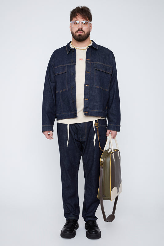 Veste en jean ample homme