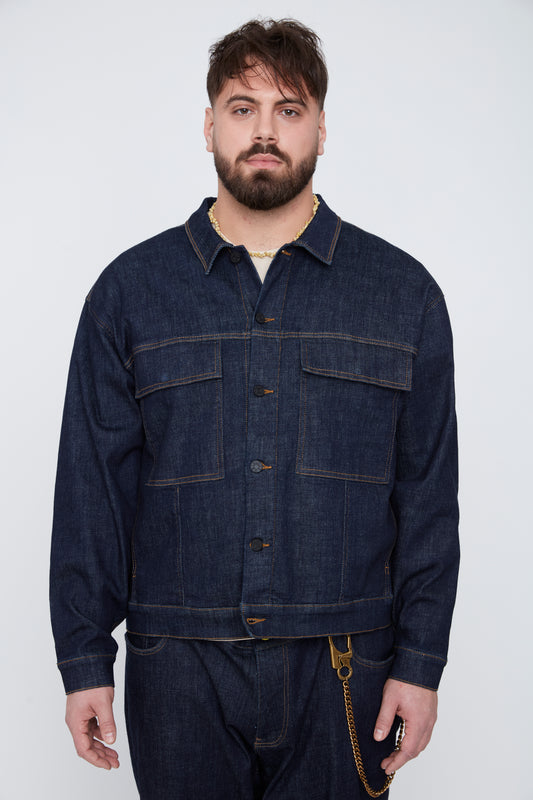 Veste en jean ample homme