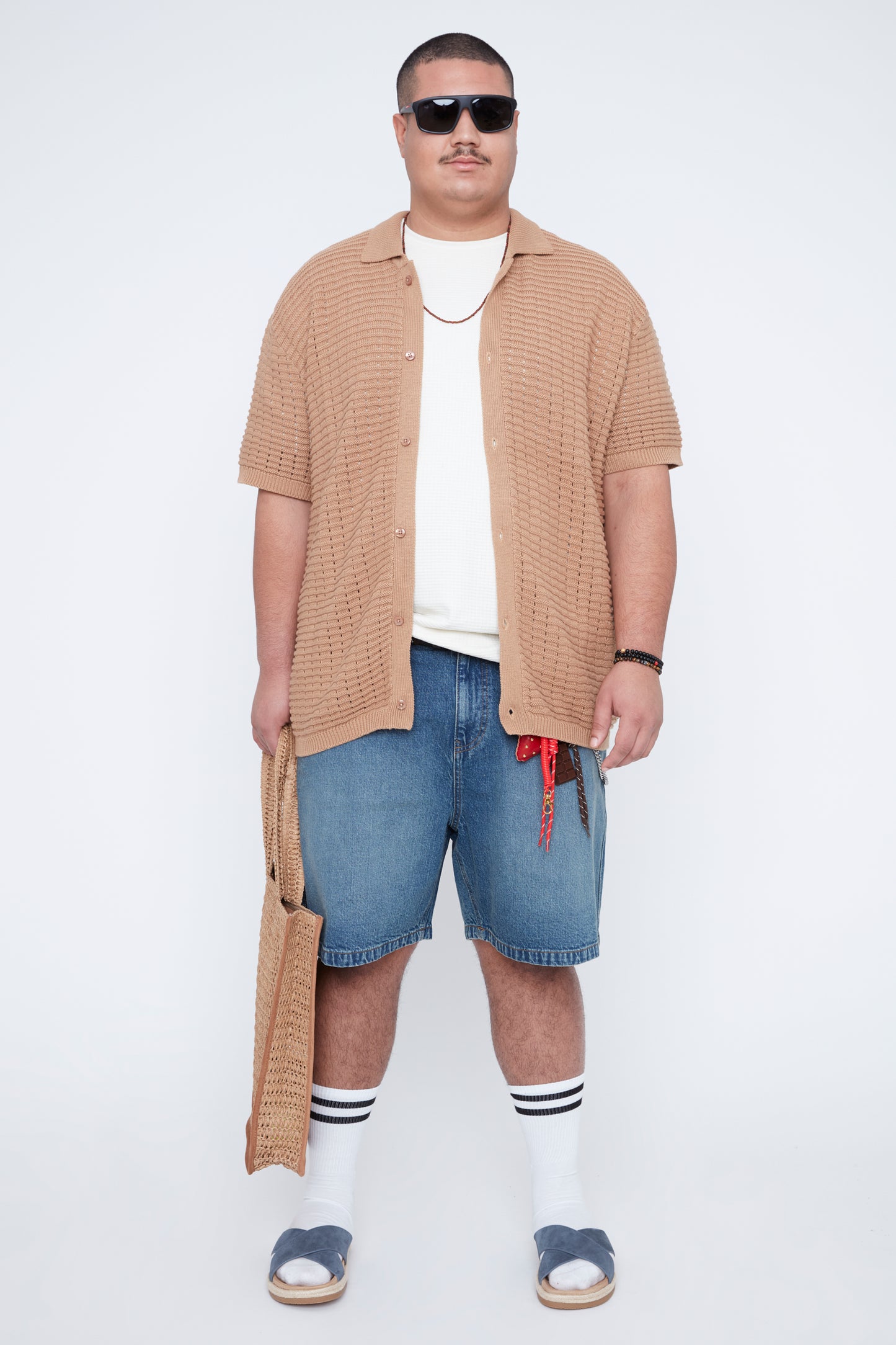Men’s Button-Up Sweater Knit Shirt