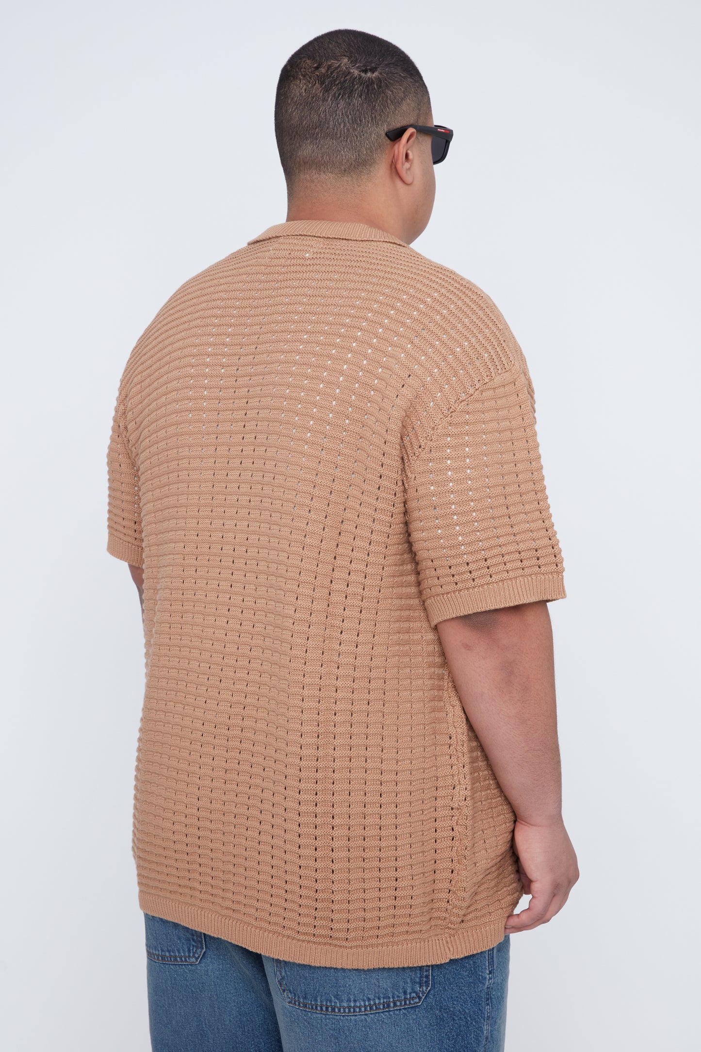 Men’s Button-Up Sweater Knit Shirt