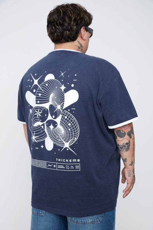 T-shirt graphique mécanique céleste pour homme