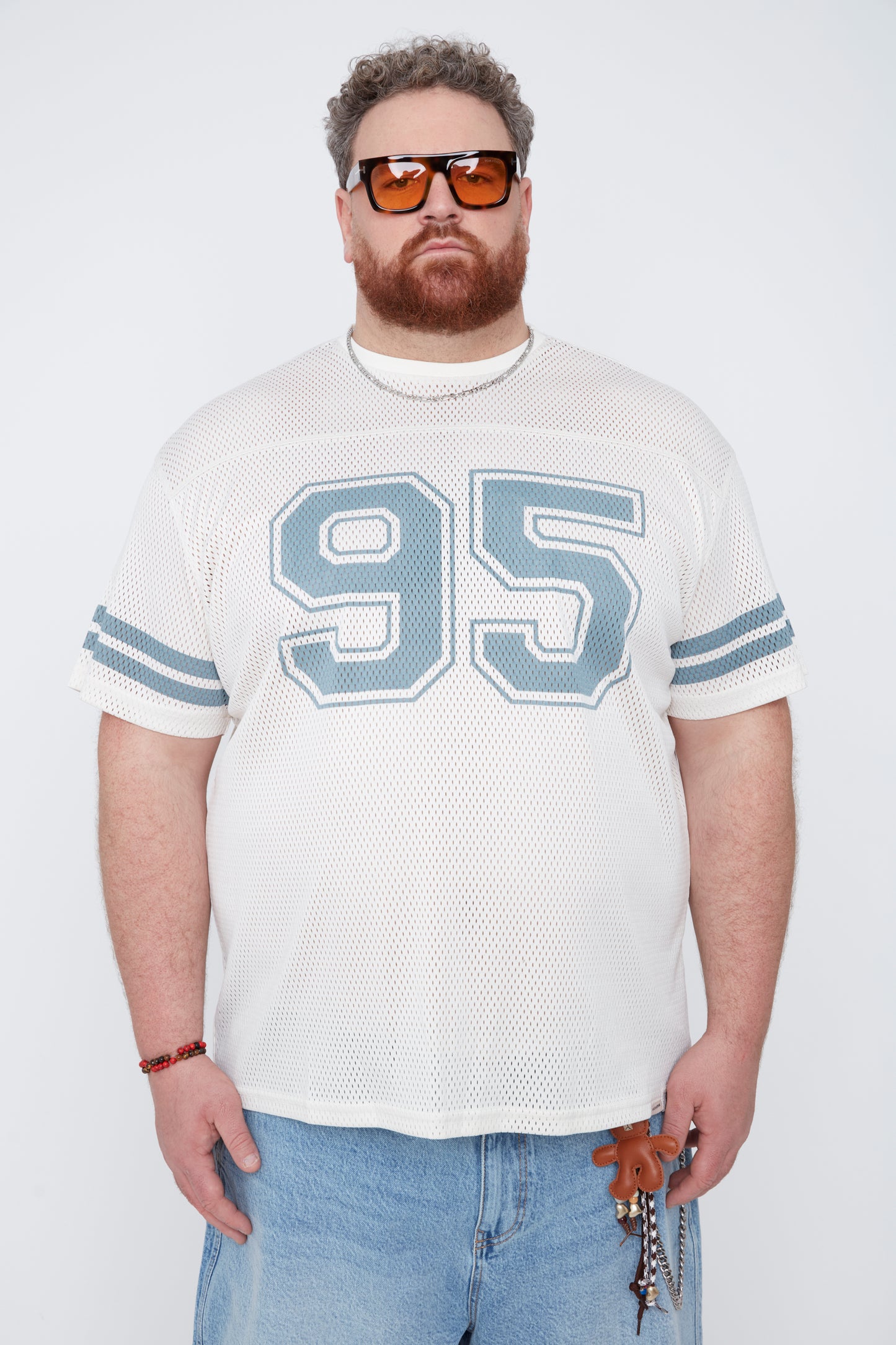 T-shirt à col rond style universitaire pour homme