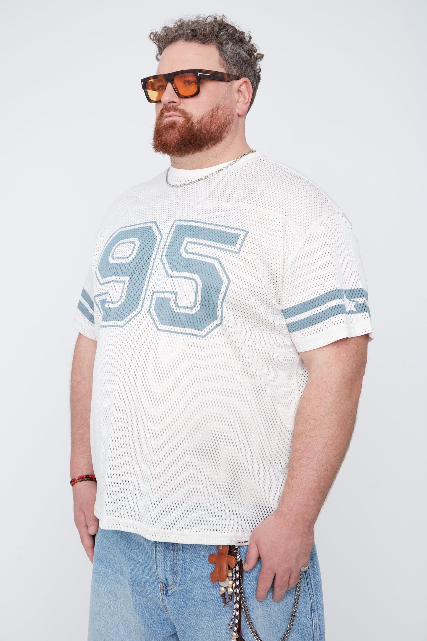 T-shirt à col rond style universitaire pour homme