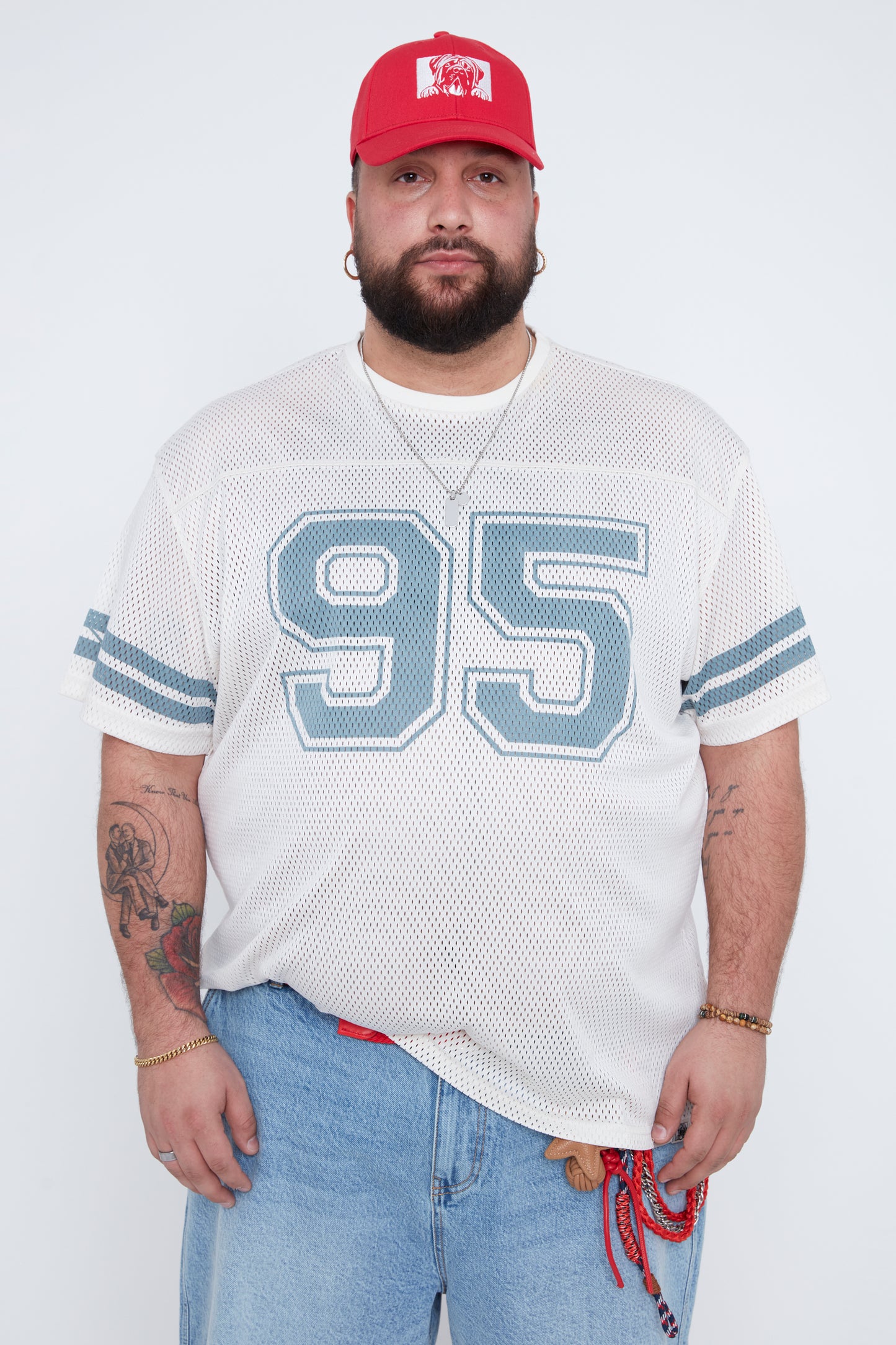 T-shirt à col rond style universitaire pour homme