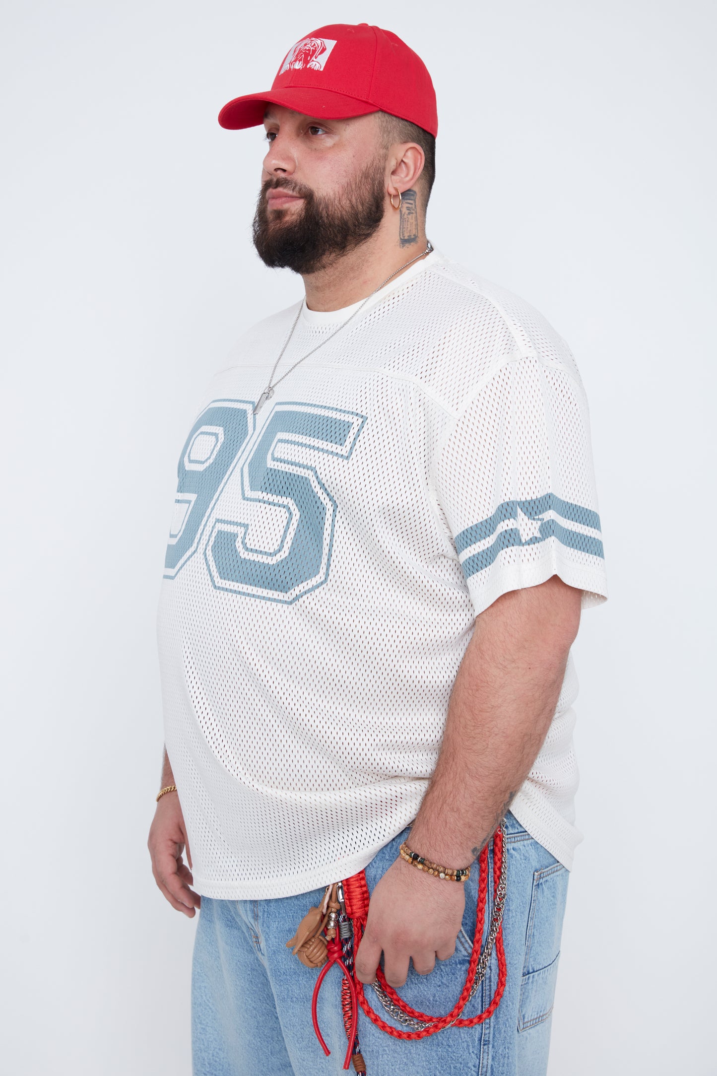T-shirt à col rond style universitaire pour homme