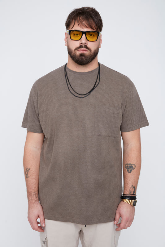 Men’s Crew Neck Textured Waffle Tee