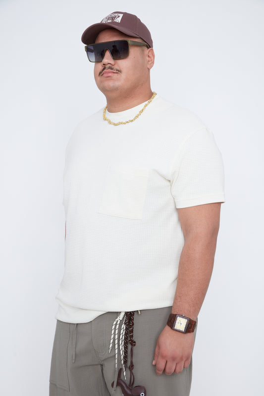 Men’s Crew Neck Textured Waffle Tee